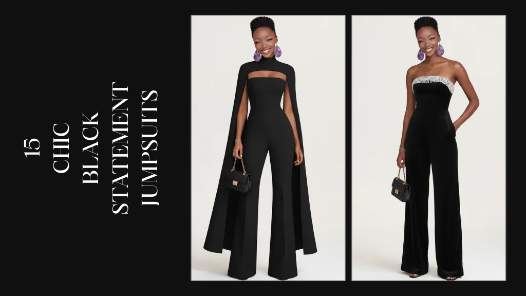 15 chic statement black jumpsuits that redefine style